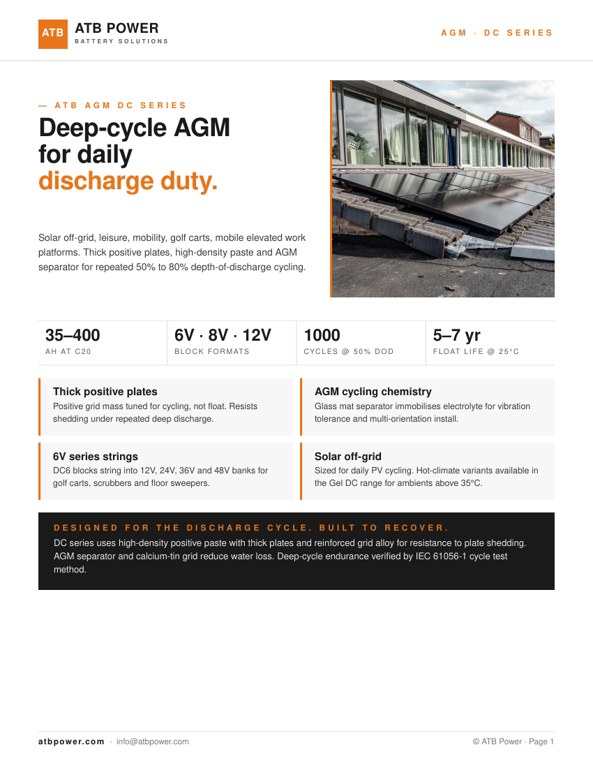 ATB DC Series brochure cover