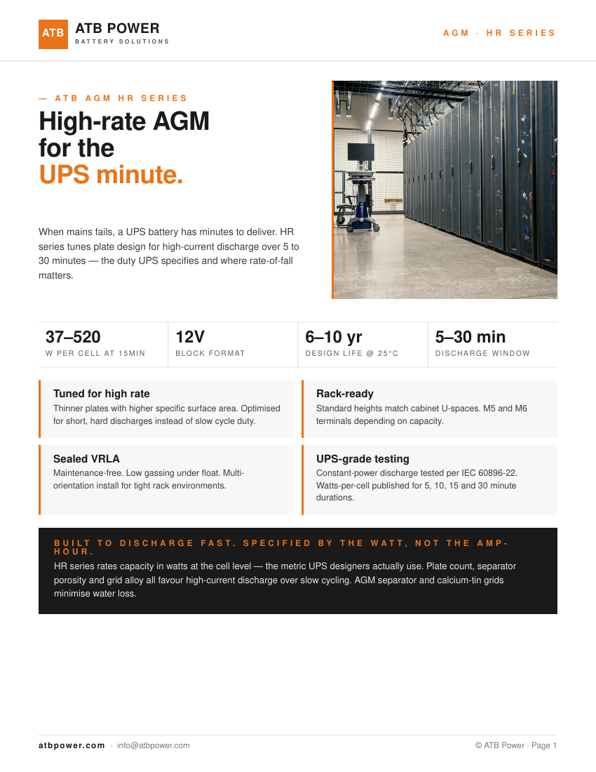 ATB HR Series brochure cover