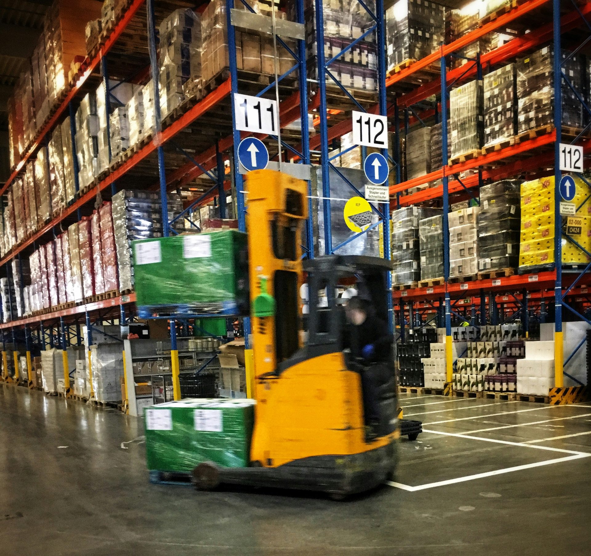 Wide view of distributor warehouse floor